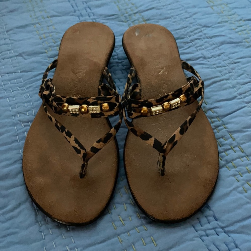 Italian Animal Print Thong Sandal